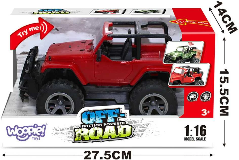 WOOPIE Raudonas Visureigis Automobilis su Garso ir Šviesos Efektais
