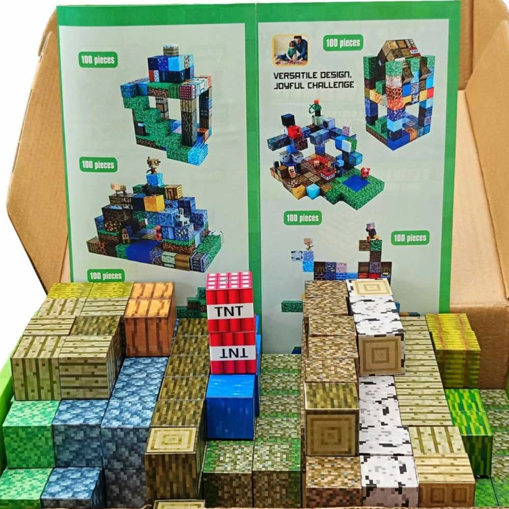 WOOPIE Švietimo Žaislai 3D Magnetiniai Kubo Blokai 63 vnt.