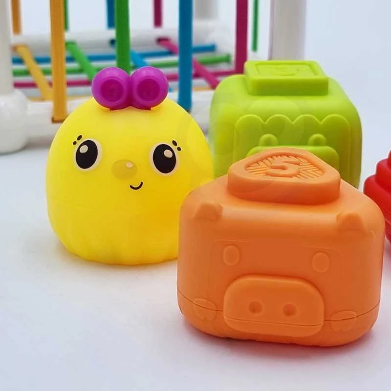 Woopie Baby WOOPIE 44312 Lankstus sensorinių kubų rūšiavimo įrenginys 7 vnt.