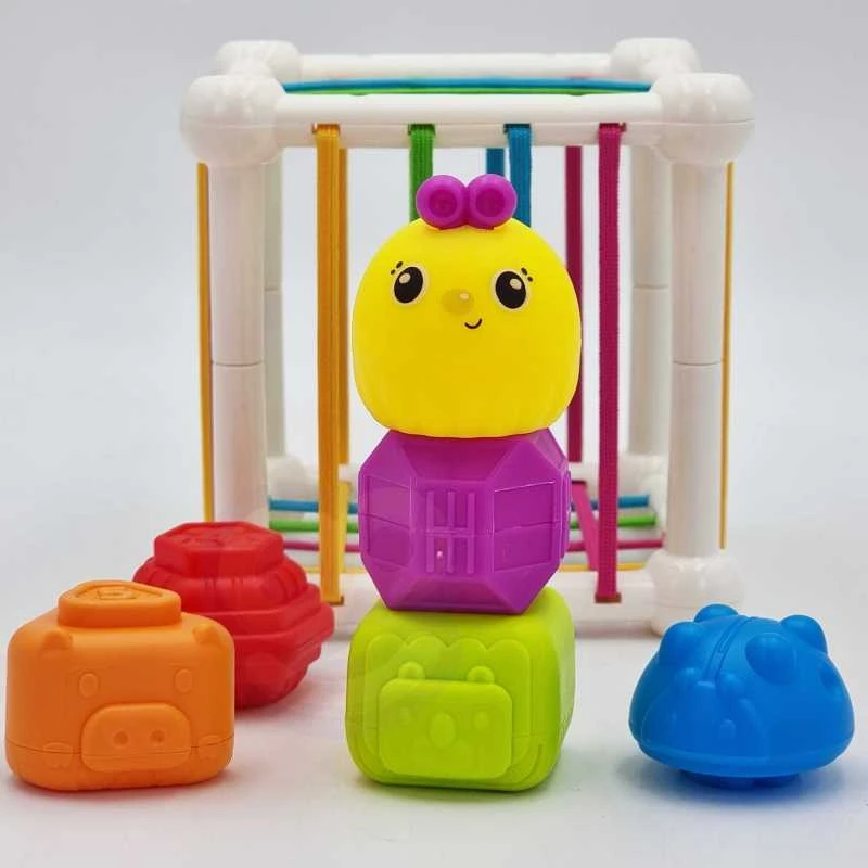 Woopie Baby WOOPIE 44312 Lankstus sensorinių kubų rūšiavimo įrenginys 7 vnt.