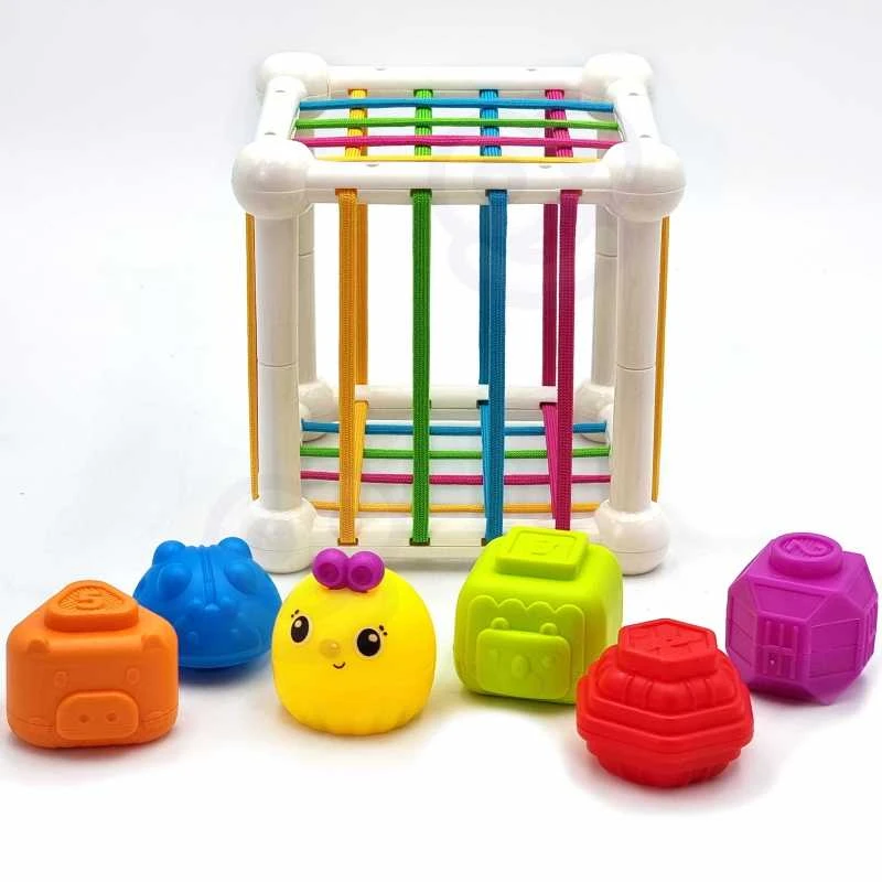 Woopie Baby WOOPIE 44312 Lankstus sensorinių kubų rūšiavimo įrenginys 7 vnt.