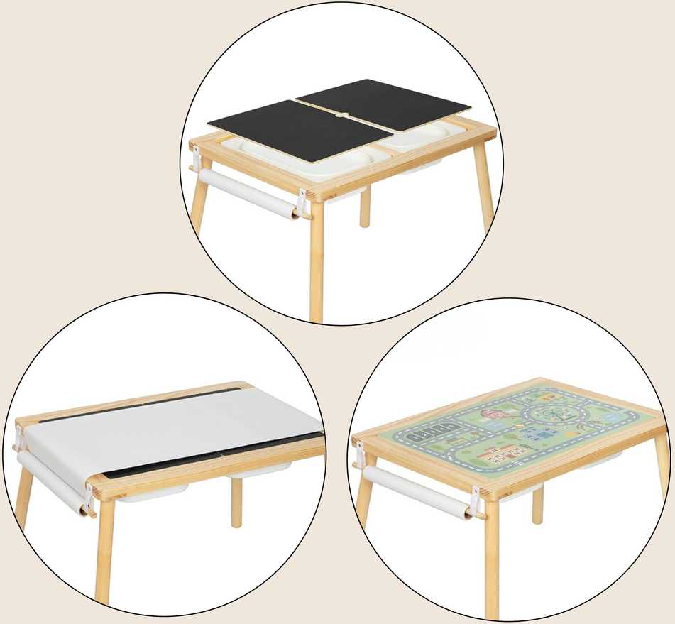 Medinis veiklos staliukas WOOPIE Žalias 4in1