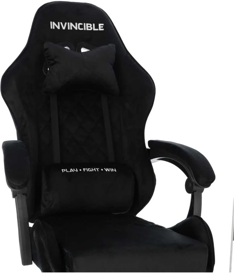 Žaidimų kėdė „Invincible”, juodos spalvos