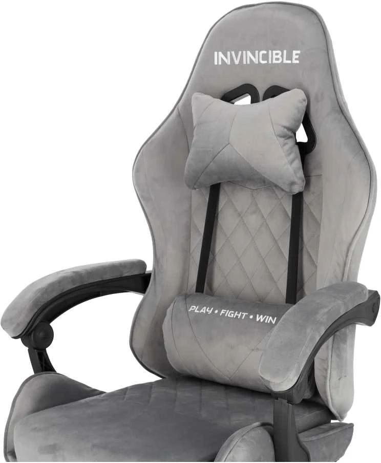 Žaidimų kėdė „Invincible”, pilkos spalvos