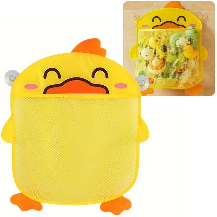 Jokomisiada Bath toy net organizer container yellow duck ZA5927