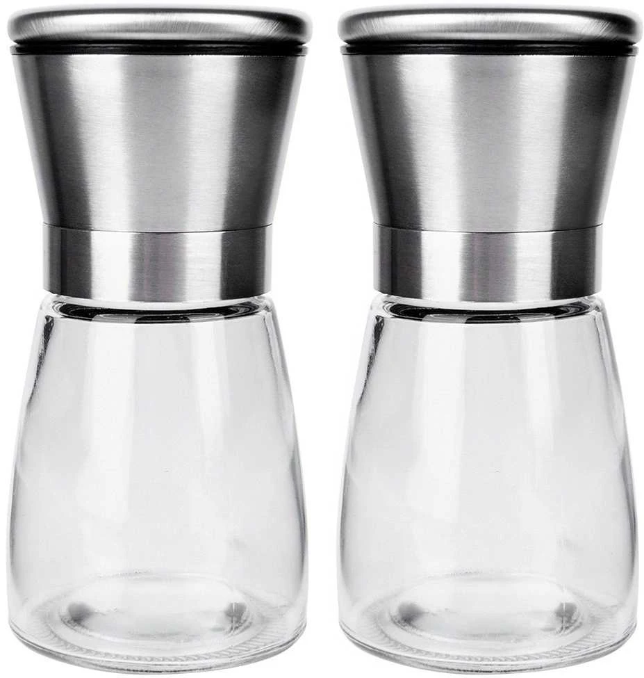 Zout- en Pepermolen Glas 2 stuks - Peper- en Zoutmolen - Kruidenmolen - Zout en Peper Molen