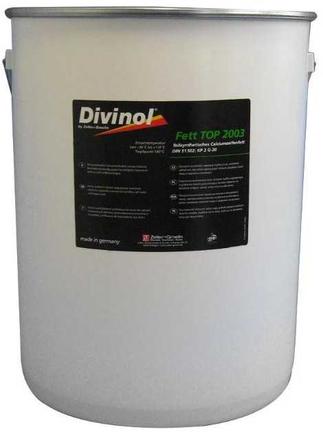 Divinol Fett TOP 2003 15KG kalcio tepalas, atsparus vandeniui, žema ...