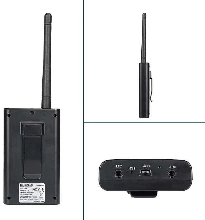 Bevielė gido sistema - 30 vartotojų Retekess T130S T131S Tour Audio Systems for Tourism with Charging Case