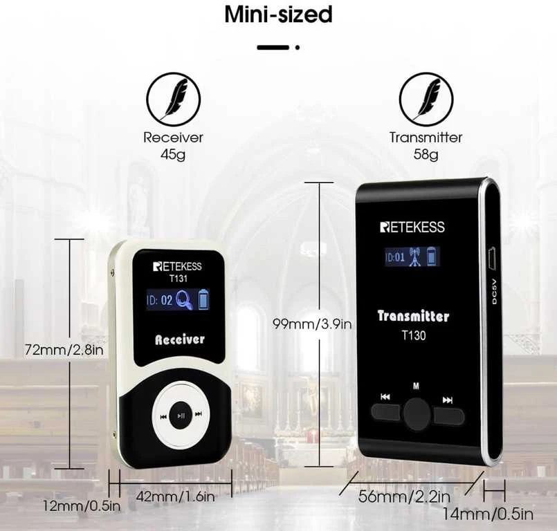 Bevielė gido sistema - 30 vartotojų Retekess T130 Tour Audio Systems