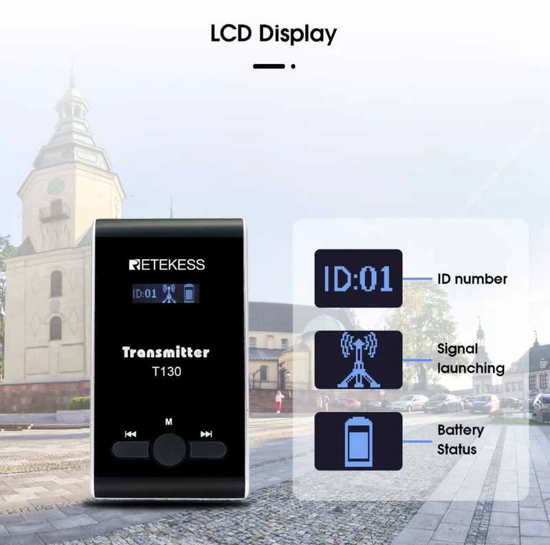 Bevielė gido sistema - 30 vartotojų Retekess T130 Tour Audio Systems