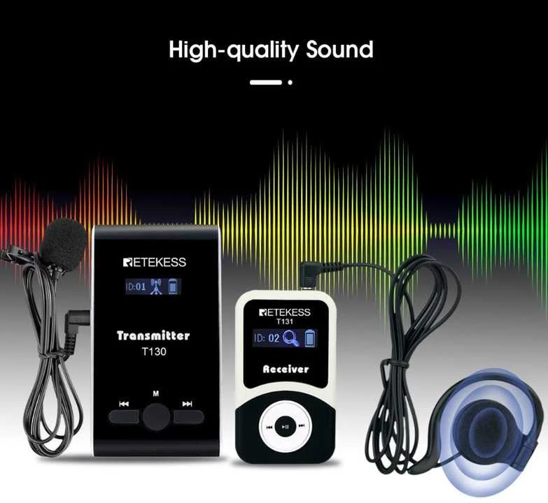 Bevielė gido sistema - 30 vartotojų Retekess T130 Tour Audio Systems