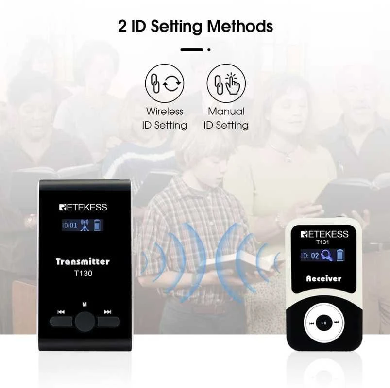 Bevielė gido sistema - 30 vartotojų Retekess T130 Tour Audio Systems
