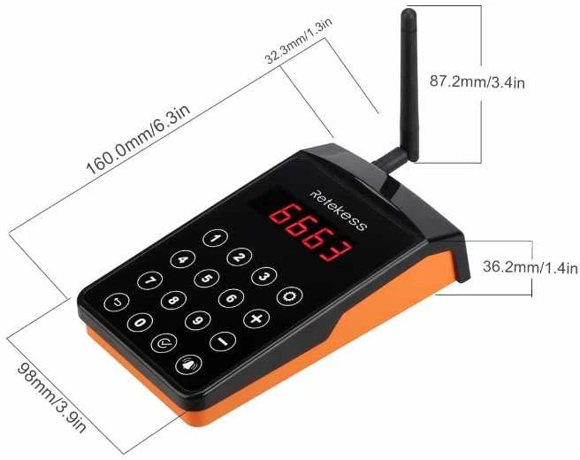 Klientų iškvietimo sistema – 10 vartotojų Retekess TD156 IP67