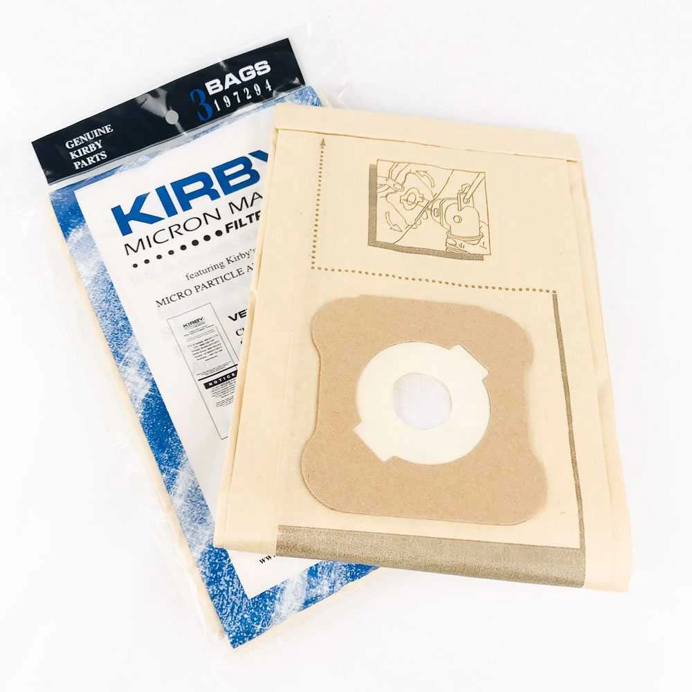 Kirby siurblio maišeliai-filtrai Micron Magic, rudi, tradicinis TWIST pajungimas (PAKUOTĖ 9 VNT. PIGIAU)