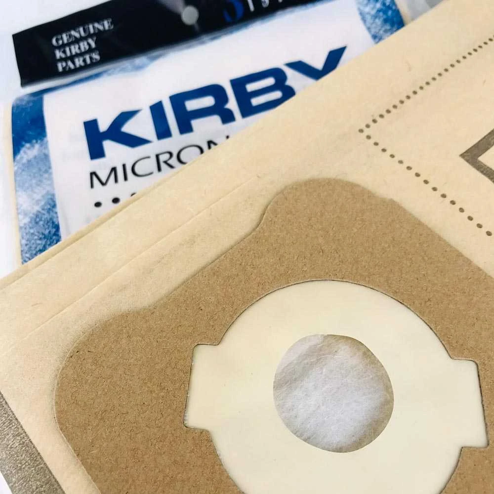 Kirby siurblio maišeliai-filtrai Micron Magic, rudi, tradicinis TWIST pajungimas (PAKUOTĖ 9 VNT. PIGIAU)