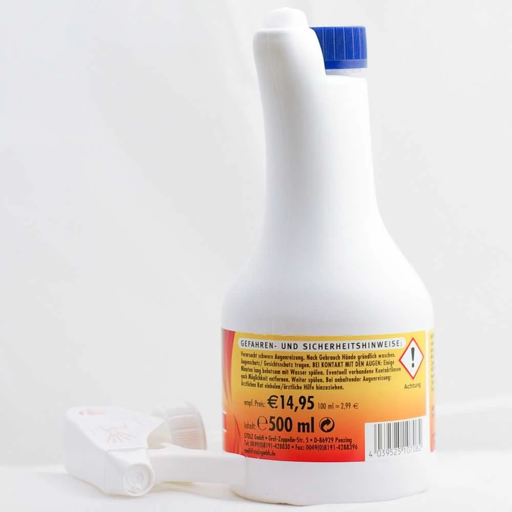 Stolz Universalus skystas valiklis WEISSER BLITZ, tirpinantis riebalus, gartraukių filtrams, su purkštuvu komplekte, 500ml