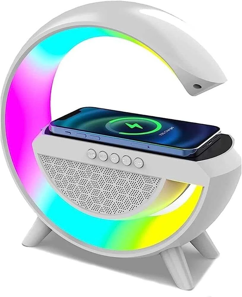 3in1 5W Garso kolonėlė su RGB apšvietimu ir belaidžiu įkrovimu