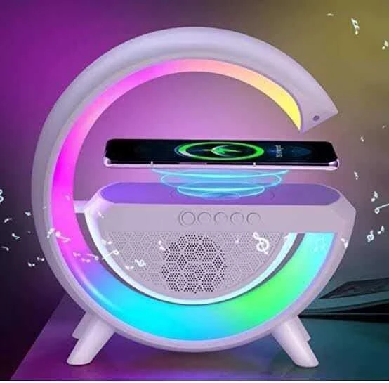 3in1 5W Garso kolonėlė su RGB apšvietimu ir belaidžiu įkrovimu