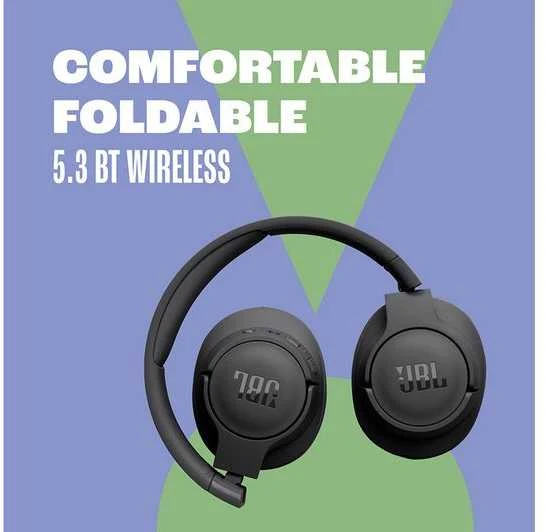 Belaidės ausinės JBL Tune 720BT, Juodos spalvos