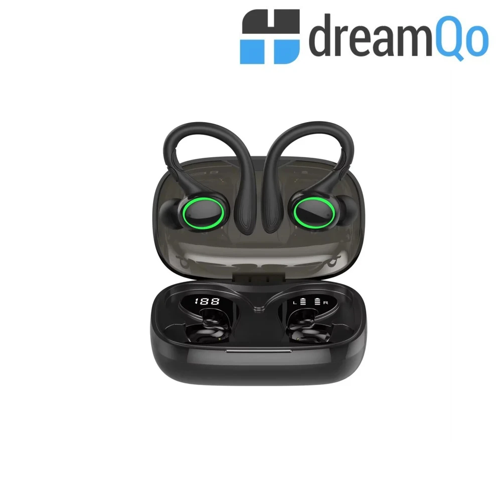 Belaidės ausinės DreamQo i25 Sport, juodos