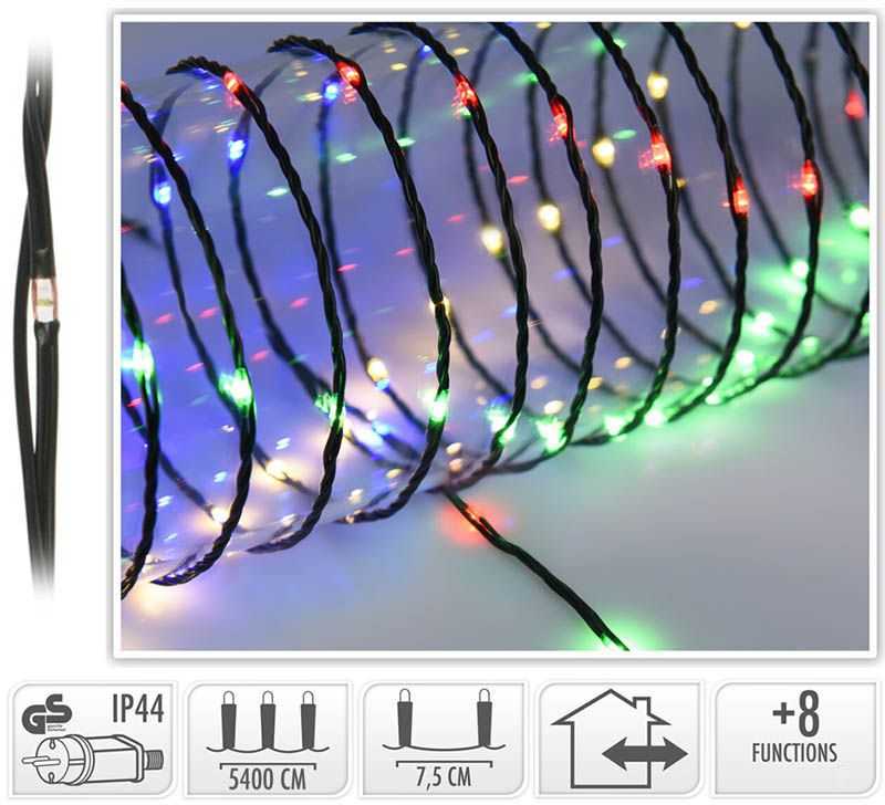 Mondex Led girlianda Christmas lights 720 LEDs, 54m, daugiaspalvė