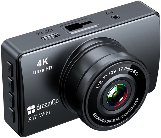 Video registratorius dreamQo X17 4K Ultra HD, Wi-Fi, 3" ekranas, 170°