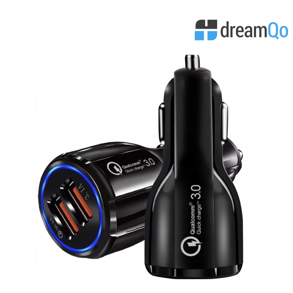 DreamQo TE-682 Dual automobilinis kroviklis, juodas