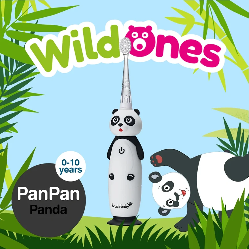 Nezatříděno ŠEPETĖLIS BABY_Wild Ones ultragarsinis dantų šepetėlis vaikams 0-10 Panda