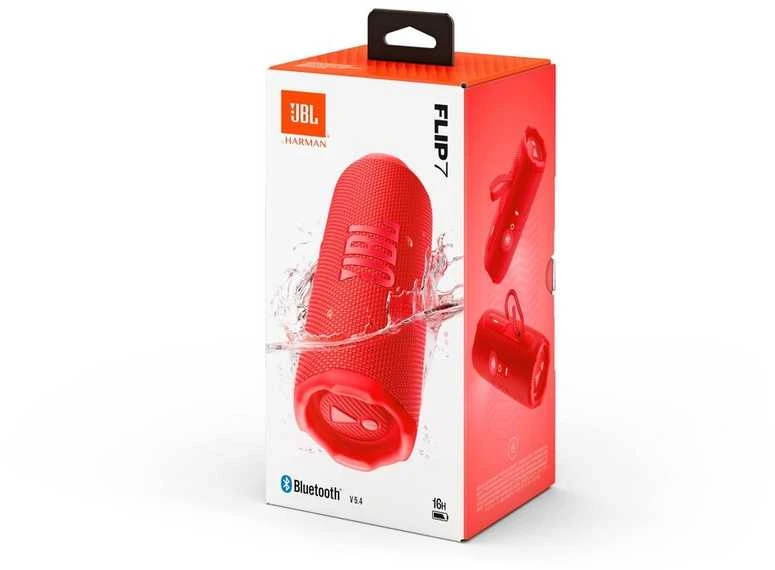 JBL Flip 7 nešiojama kolonėlė, raudonos spalvos