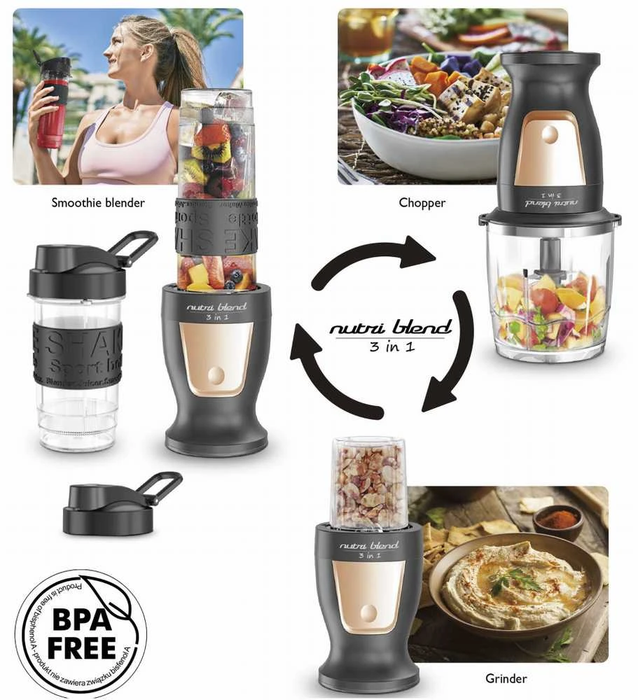 Blenderis Kalorik 3in1 Nutri Blend 300W