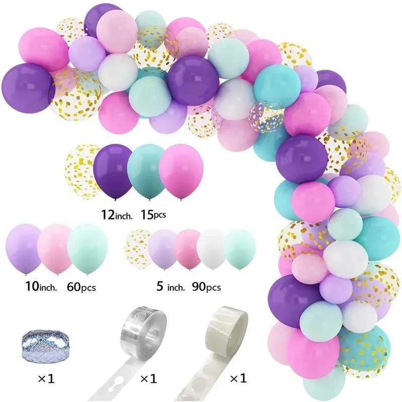 Macaron Pastel balionų rinkinys šventėms (164pcs)