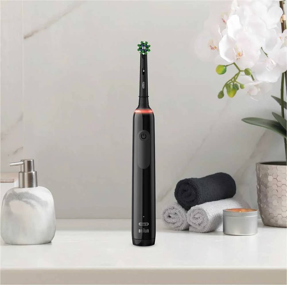 Braun Oral-B Pro 3 3000 Cross Action Elektrinis dantų šepetėlis, juodas