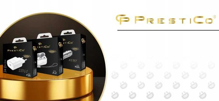 PRESTICO K8A DUAL TYPE C PD 40W, pilkas