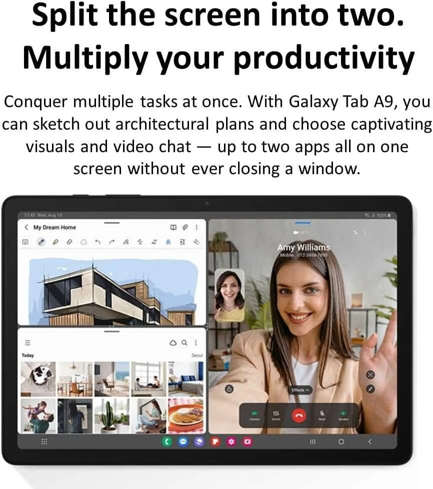Planšetė Samsung Galaxy Tab A9 LTE, 64GB, 8.7 col., Pilkos spalvos