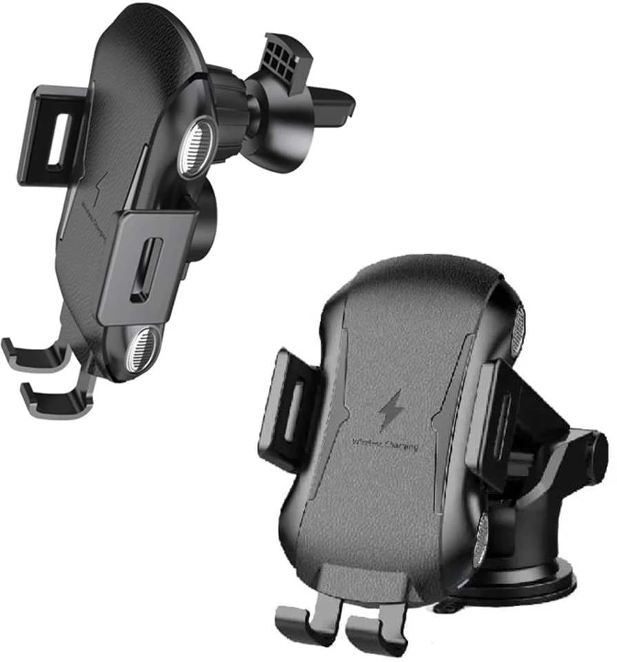 Techsuit CAPD032 universalus automobilinis telefono laikiklis su belaidžiu įkrovimu, 10W, juodas