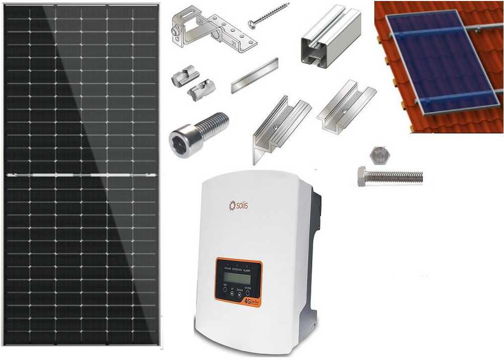 11 kW saulės elektrinės komplektas skardinei stogo dangai
