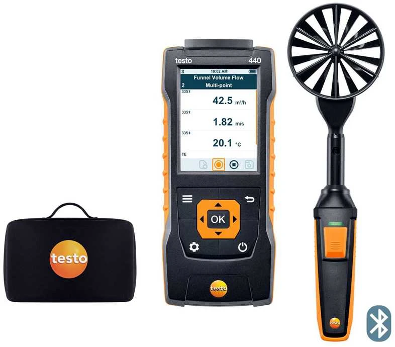Anemometras Testo 440 su 100 mm menteliniu zondu / 0563 4403