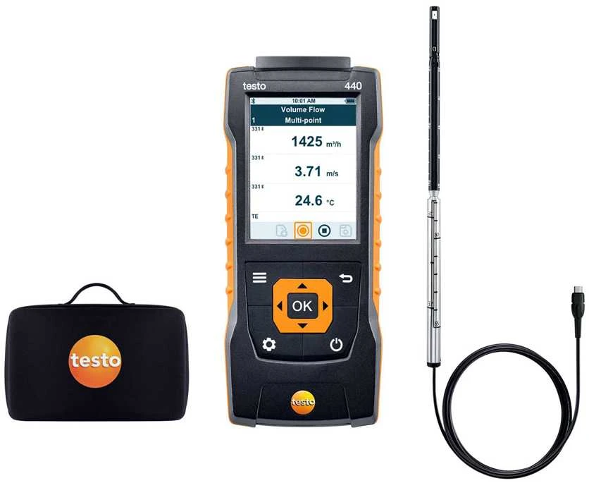 Anemometras Testo 440 su karštos vielos jutikliu / 0563 4400