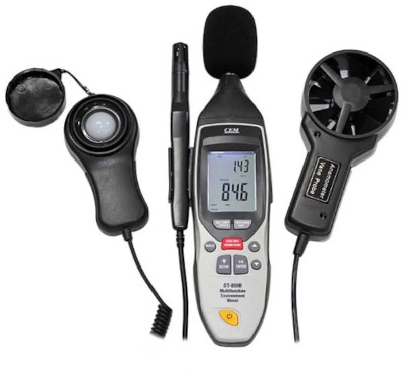 Daugiafunkcinis aplinkos sąlygų matuoklis DT859B
