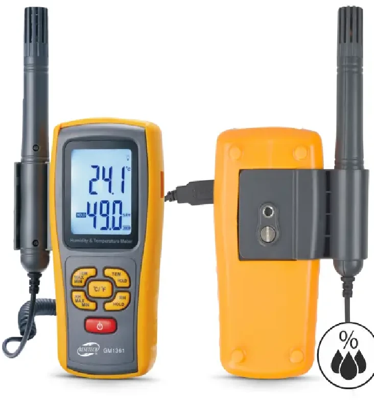 Drėgmės ir temperatūros matuoklis Benetech GM1361+ Bluetooth