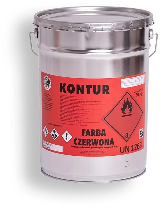Kelių dažai Kontur, 33 kg (raudonos spalvos)