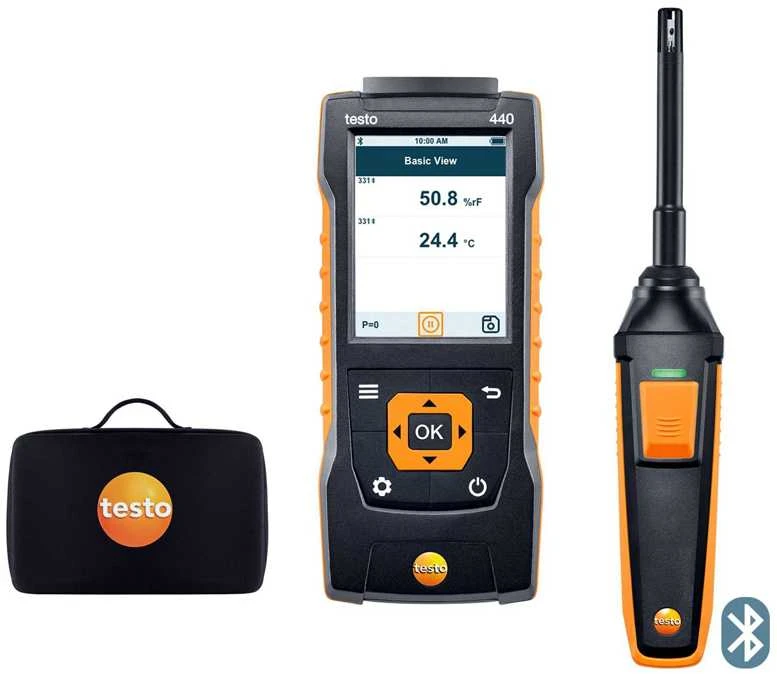 Matuoklis Testo 440 su Bluetooth drėgmės jutikliu / 0563 4404