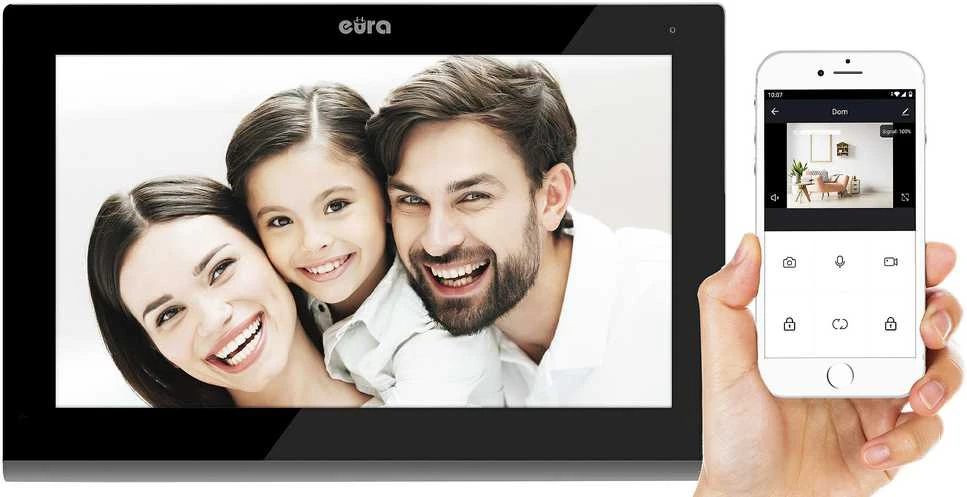 Monitorius Eura VDA-08C5 Juodas