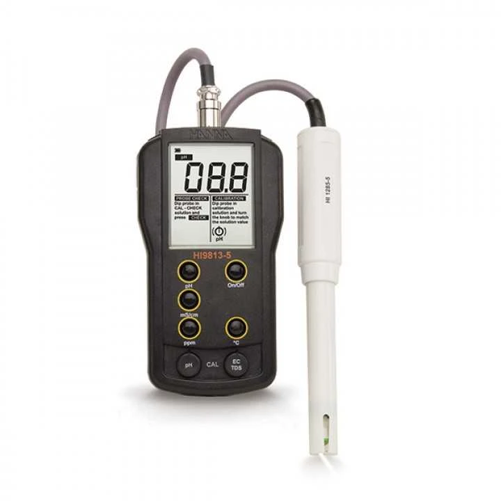 Nešiojamas pH, EC, TDS, °C matuoklis HI9813-51