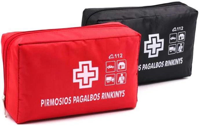 Pirmos pagalbos vaistinėlė PVC dėkle transporto priemonėms (atnaujinta sudėtis)