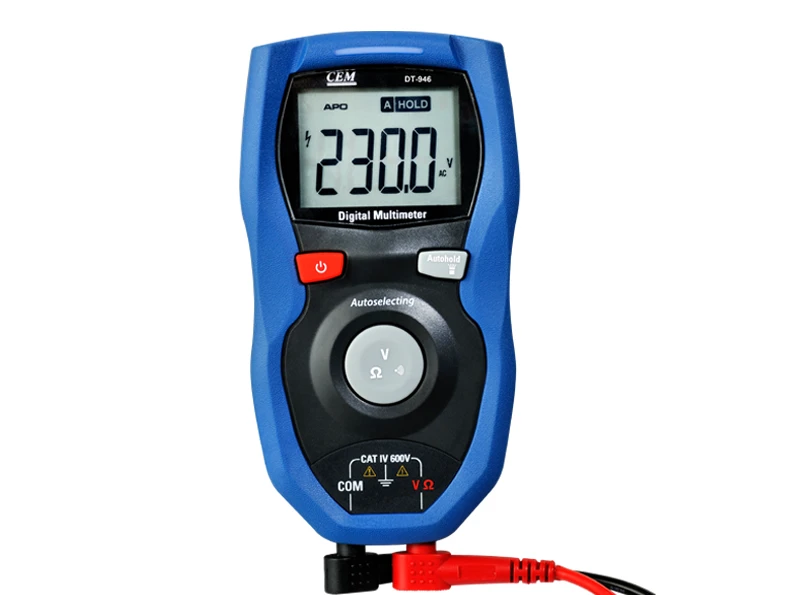 Skaitmeninis multimetras su automatiniu DC/AC įtampos pasirinkimu DT-946