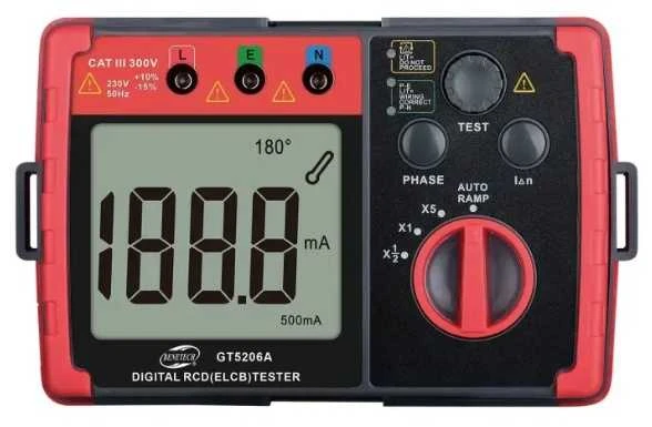 Skaitmeninis RCD matuoklis Benetech GT5206A