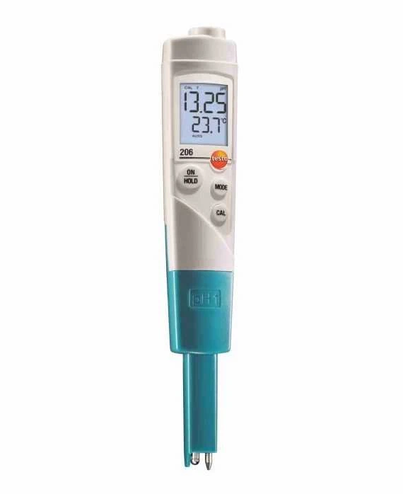 Skysčių pH ir temperatūros matuoklis Testo 206-pH1