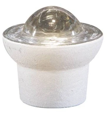 Šviesą atspindintis stiklinis elementas LUX1, 50 mm (baltas)