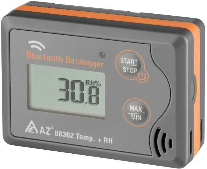 Temperatūros ir drėgmės duomenų kaupiklis AZ 88362 su Bluetooth